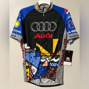 Giordana Audi Cycling Jersey 3/4 Zip Rear Pockets Men’s Medium New with Tags